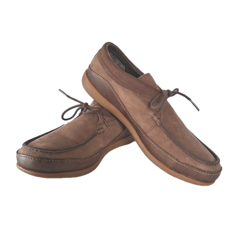 Chaco Pinecone Brown Leather Laced Moccasin Slide Shoes J105846 Women's Size 8.5